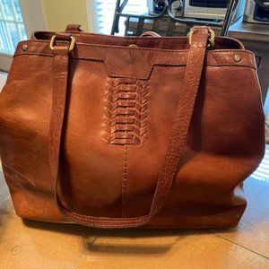Born Distressed Leather Handbag - Brown